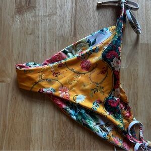 Kids One-Piece Swimsuit with Yellow Floral Print